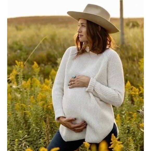 Hatch Merino Wool Ivory Turtleneck Sweater - Picture 1 of 7